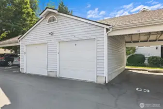 Includes a rare dedicated garage plus an additional carport spot—ample parking and convenience right at your doorstep.