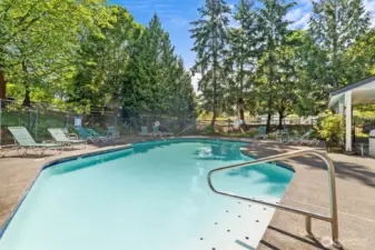 Enjoy the community’s refreshing outdoor pool—great for cooling off and relaxing during warm weather.