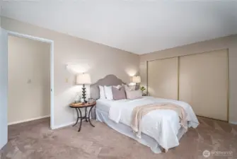 An expansive closet completes the primary suite with ample storage space.