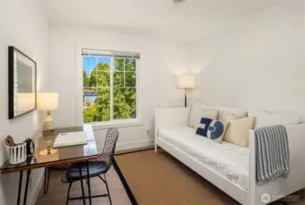 The second bedroom makes a great guest room/office.
