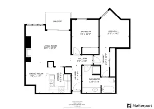 402 lives large for its size! KCR say 864 SF, Matterport says 900+ Buyer to verify.
