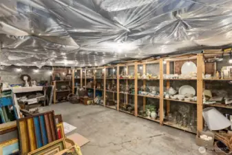 One angle of unfinished basement - plenty of storage!