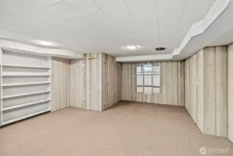 Build ins galore in the finished basement