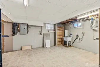 Basement space and the laundry