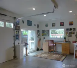 Flex space with sliding glass door access