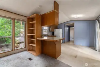 From living room to kitchen.