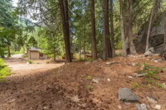 Back of property, looking towards the Entiat River Road.
