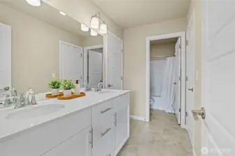Jack and Jill bathroom for bedroom 1 and 2