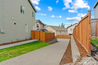 Long private driveway allows for off street parking