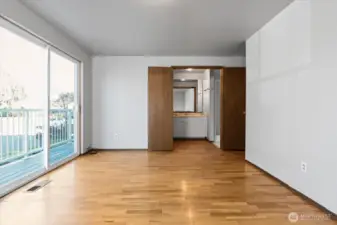 Primary Bedroom with Sliding Glass on to Porch