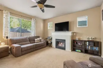 Living Room with gas fireplace