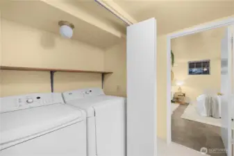 Lower-level laundry room.