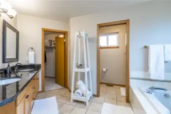 Primary bath has dual sinks