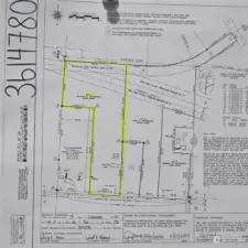 Newly divided Survey Map Shows Lot 1 boundary