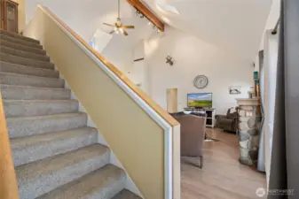 Stairs lead to an upper bonus room.