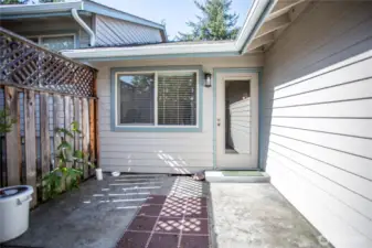 Private, fenced patio allows you your own, low-maintenance oasis.