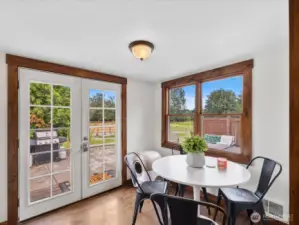 Dining Area with French Doors to Patio