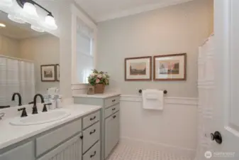 Primary bathroom with lots of storage