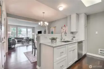 Kitchen area is great for gatherings or entertaining.