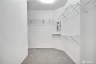 Large primary wrap-a-round closet. Jewelry box included.