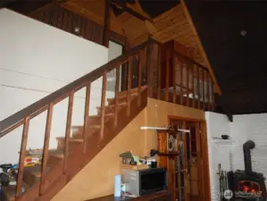 Loft above living room
