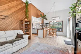 Diagonal Slatted Accent Wall