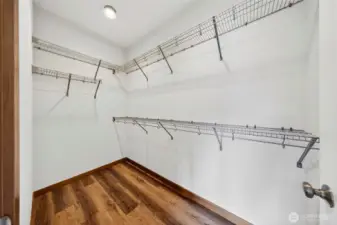Owner's bedroom walk-in closet.