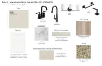 Interior Color Selections for the subject property.