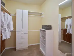 Primary walk-in closet