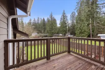 Deck with Access from Den Upstairs