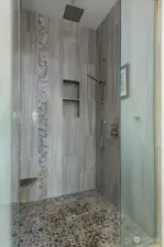 Custom tile shower. You'll never want to leave!