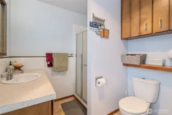 Bathroom off the primary bedroom