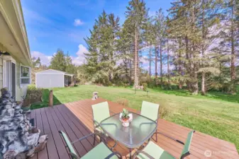 East facing back deck
