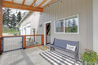 Large covered outdoor living space - main entrance