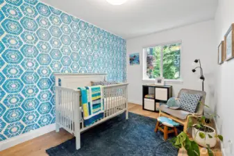 A versatile and large den on the second floor could be used as a fourth bedroom.