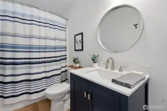 Second floor full bath.