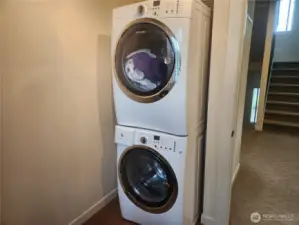Washer/dryer units in the utility room upstairs, so you'll never have to go up and down stairs to put clothes away again!
