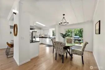DINING ROOM WITH EASY ACCESS TO BACK DECK