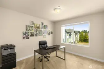 Third bedroom with full closet offers versatile use.