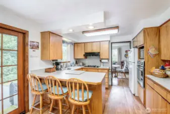Kitchen with so much storage.