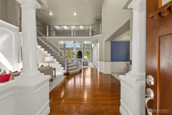 Hardwood floors throughout the main floor.