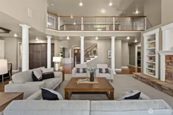 The open air bridge connects the entire home.