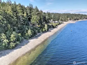 Drone view of the beach area