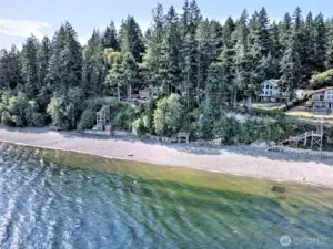 looking back towards the shared beach area