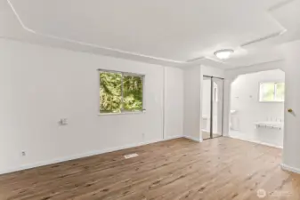 Primary Bedroom with a .75 bathroom with just a tub.
