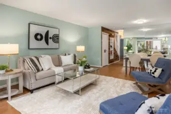 Open Floor Plan with Living & Dining Room