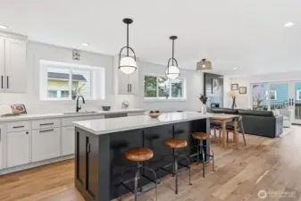 The great room is the heart of the home