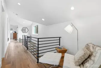 Great use of space with a reading nook or space for desk