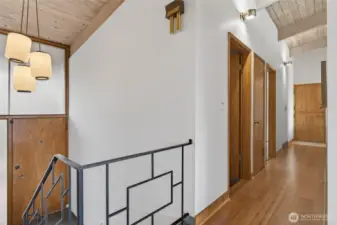 Bamboo flooring and floor baseboard.