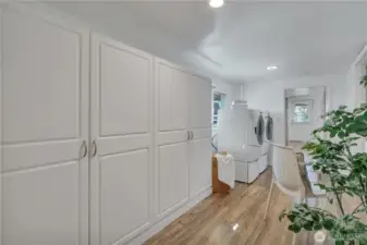 Ample storage and additional work space